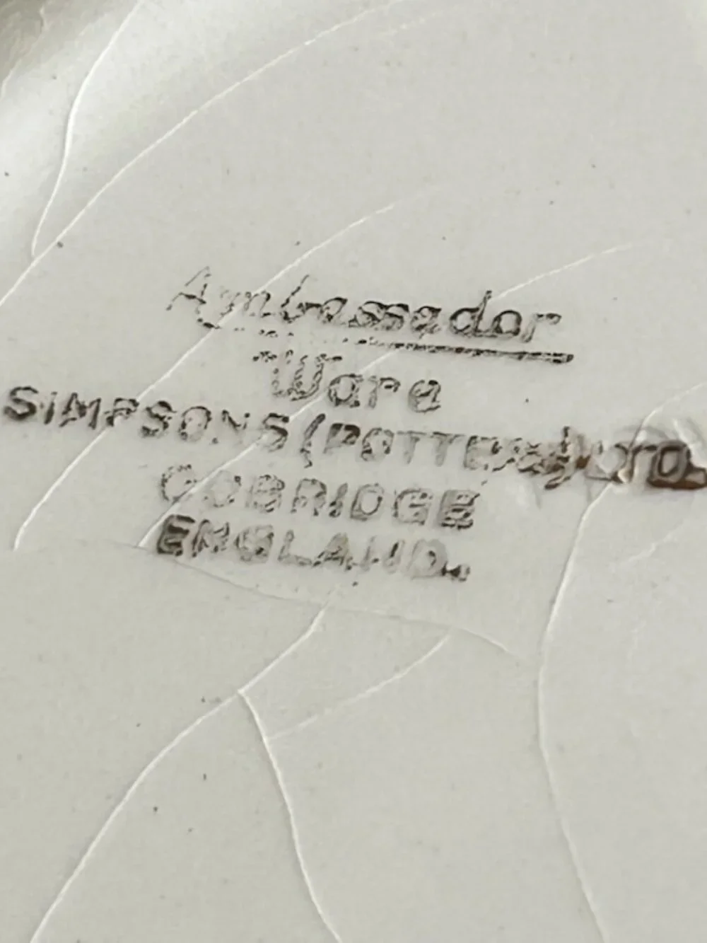 Vintage Ambassador Ware by Simpsons (Potters) Ltd Cobridge, England Soup Bowl